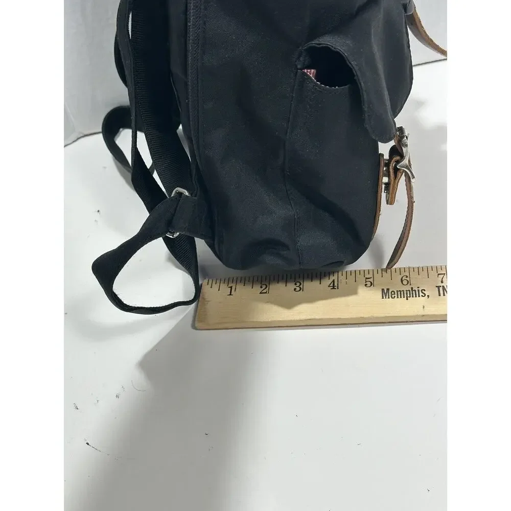 Herschel Supply Co Black w Brown Leather Close Dawson Backpack Bookbag Bag Purse